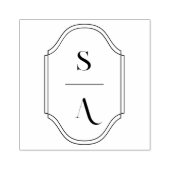 Minimale Elegant Custom Logo Monogram Crest Rubberstempel (Afrduk)