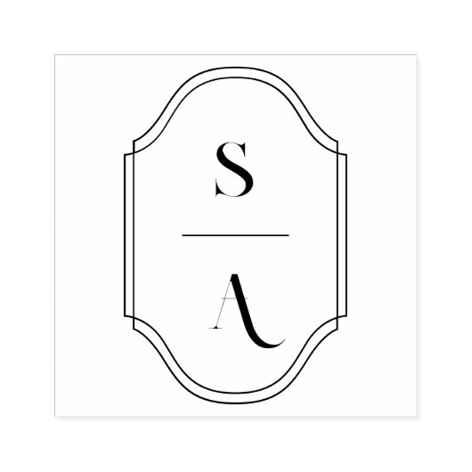 Minimale Elegant Custom Logo Monogram Crest Rubberstempel (Afrduk)