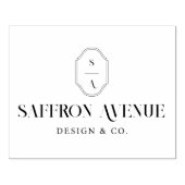Minimale Elegant Custom Name & Monogram Logo Crest Rubberstempel (Afrduk)