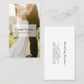 Minimale Elegant Custom Photoding Planner Visitekaartje (Voorkant / Achterkant)