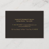Minimale Elegant Dark Faux Scissor Hair Stylist Visitekaartje (Achterkant)