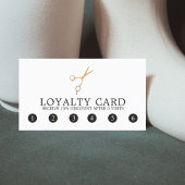 Minimale Elegant Faux Gold Scissor Hair Stylist Klantenkaartje