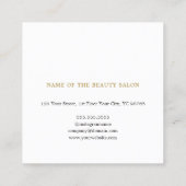 Minimale Elegant Faux Gold Scissors Hair Stylist Vierkante Visitekaartje (Achterkant)