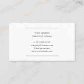 Minimale Elegant Faux Gold Scissors Hair Stylist Visitekaartje (Achterkant)