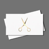 Minimale Elegant Faux Gold Scissors Hair Stylist Visitekaartje