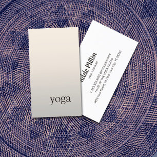 Minimale Elegant Faux Metal Yoga Instructor Visitekaartje