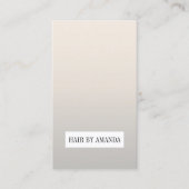 Minimale Elegant Faux Silver White Hair Stylist Visitekaartje (Voorkant)