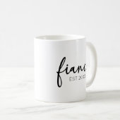 Minimale Elegant Fiance Custom Jaar Minimalist Koffiemok (Voorkant rechts)
