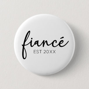 Minimale Elegant Fiance Custom Jaar Minimalist Ronde Button 5,7 Cm