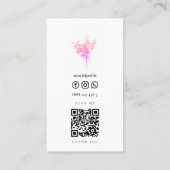 Minimale Elegant Florist Qr-code Visitekaartje (Achterkant)