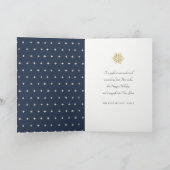 Minimale Elegant Gold Snowflake Foto geblesseerd Kaart (Binnen)
