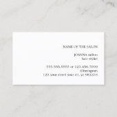 Minimale Elegant Golden Black Scissors Hair Visitekaartje (Achterkant)