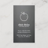 Minimale Elegant Gray White Apple-leraar Visitekaartje (Voorkant)