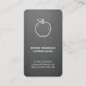 Minimale Elegant Gray White Apple-leraar Visitekaartje (Voorkant)