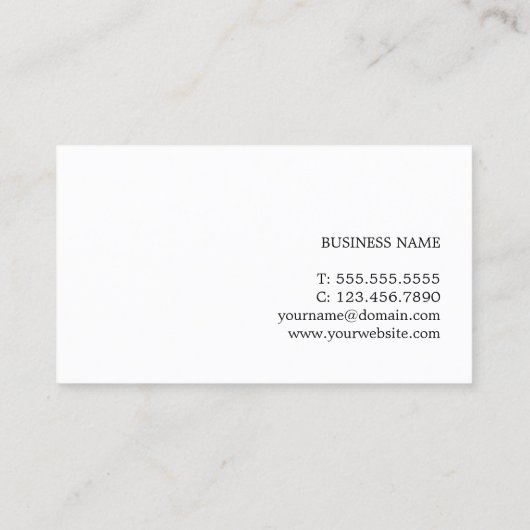 Minimale Elegant Gray White Consultant Visitekaartje (Achterkant)