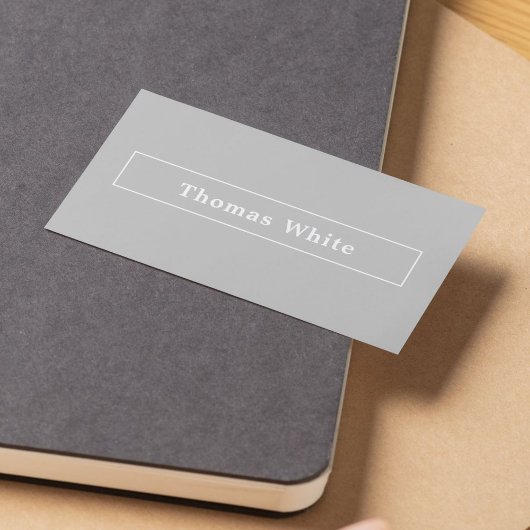 Minimale Elegant Gray White Consultant Visitekaartje