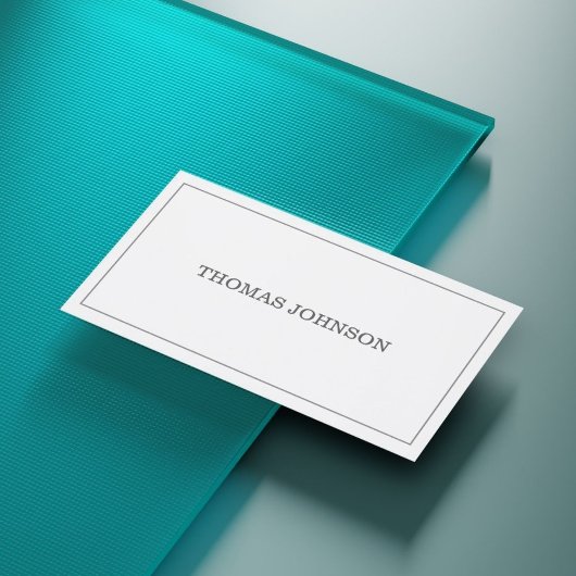 Minimale Elegant Gray White Consultant Visitekaartje