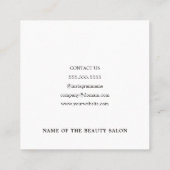 Minimale Elegant Grey Roos Scissors Hair Stylist Vierkante Visitekaartje (Achterkant)