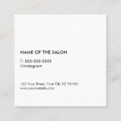 Minimale Elegant Grey Scissors Haarstylist Vierkante Visitekaartje (Achterkant)