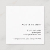 Minimale Elegant Grey Scissors Haarstylist Vierkante Visitekaartje (Achterkant)