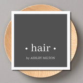 Minimale Elegant Grey White Haarstylist Vierkante Visitekaartje