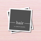 Minimale Elegant Grey White Haarstylist Vierkante Visitekaartje