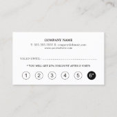 Minimale Elegant Ivory Black Golden Beauty Klantenkaartje (Achterkant)