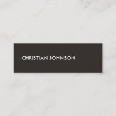 Minimale Elegant Ivory Black White Consultant Mini Visitekaartje (Voorkant)