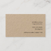 Minimale Elegant Kraft Blue Lotus Yoga Visitekaartje (Achterkant)