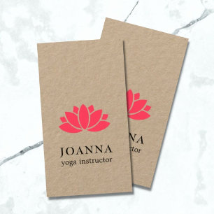 Minimale Elegant Kraft Red Lotus Yoga Visitekaartje