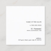 Minimale Elegant Light Roos White Haarstylist Vierkante Visitekaartje (Achterkant)