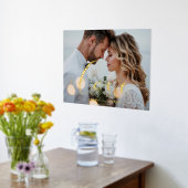 Minimale Elegant Love Script Overlay Weddenfoto Folie Afdrukken (Laag (Keuken))