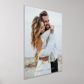 Minimale Elegant Love Script Overlay Weddenfoto Folie Afdrukken (Laagn)
