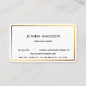 Minimale Elegant Modern Shiny Gold Lijst Editor Visitekaartje (Voorkant)