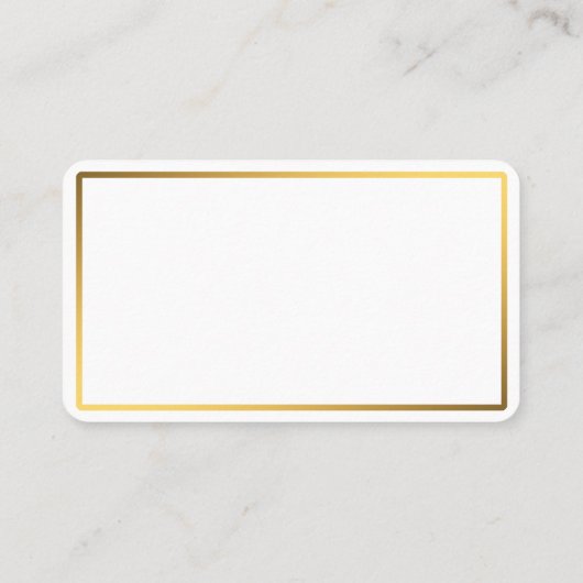 Minimale Elegant Modern Shiny Gold Lijst Editor Visitekaartje (Achterkant)