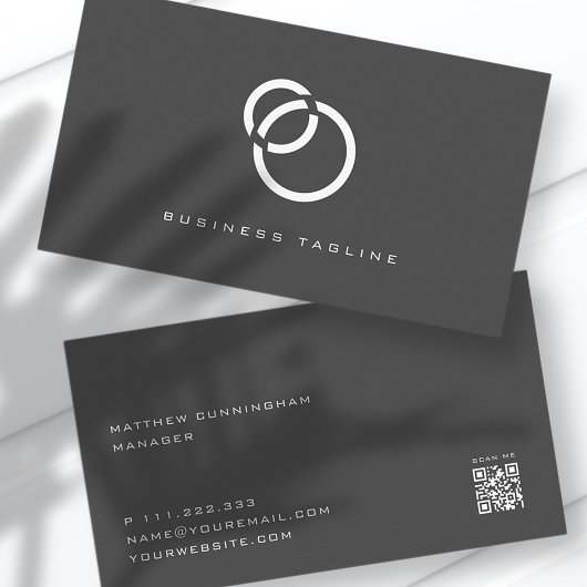 Minimale Elegant Moderne Simple Scan QR-code Visitekaartje