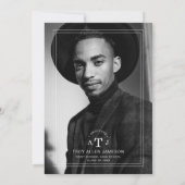 Minimale elegant Moderne Transparantie 2 Foto's Kaart (Achterkant)