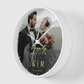 Minimale Elegant Monogram Weddenfoto (Hoek)