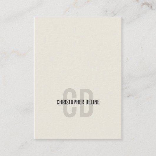 Minimale Elegant Old Monogram Consultant Visitekaartje (Voorkant)
