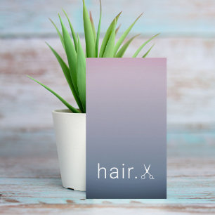Minimale Elegant Pastel White Scissors Haarstylist Visitekaartje