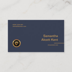 Minimale Elegant Plain Simple Charming Blue CEO Visitekaartje