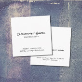 Minimale Elegant Plain White Hairdresser Vierkante Visitekaartje