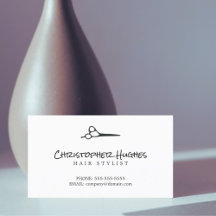 Minimale Elegant Plain White Hairdresser