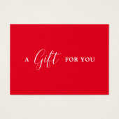 Minimale Elegant Red White Beauty Visitekaartje (Voorkant)