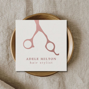 Minimale Elegant Roos Gold Hair Stylist Vierkante Visitekaartje