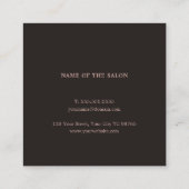 Minimale Elegant Roos Gold Scissors Haarstylist Vierkante Visitekaartje (Achterkant)