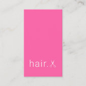 Minimale Elegant Roze Witte Schaar Haarstylist Visitekaartje (Voorkant)