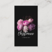 Minimale Elegant Rozen Florist Qr-code Visitekaartje (Voorkant)