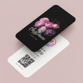 Minimale Elegant Rozen Florist Qr-code Visitekaartje