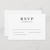 Minimale Elegant RSVP-kaart RSVP Kaartje (Voorkant / Achterkant)